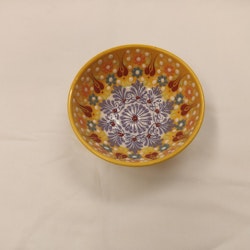 Keramik skål - Gul 12 cm
