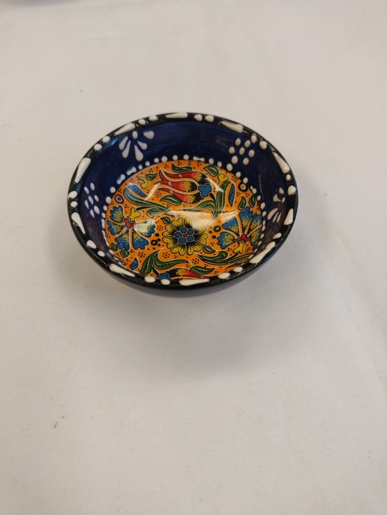 Keramik skål - Mörkblå 8 cm
