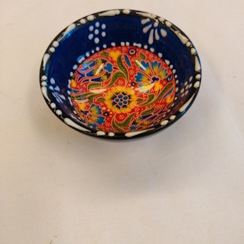 Keramik skål - Mörkblå 8 cm