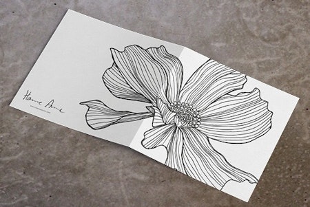 Kort Half Flower