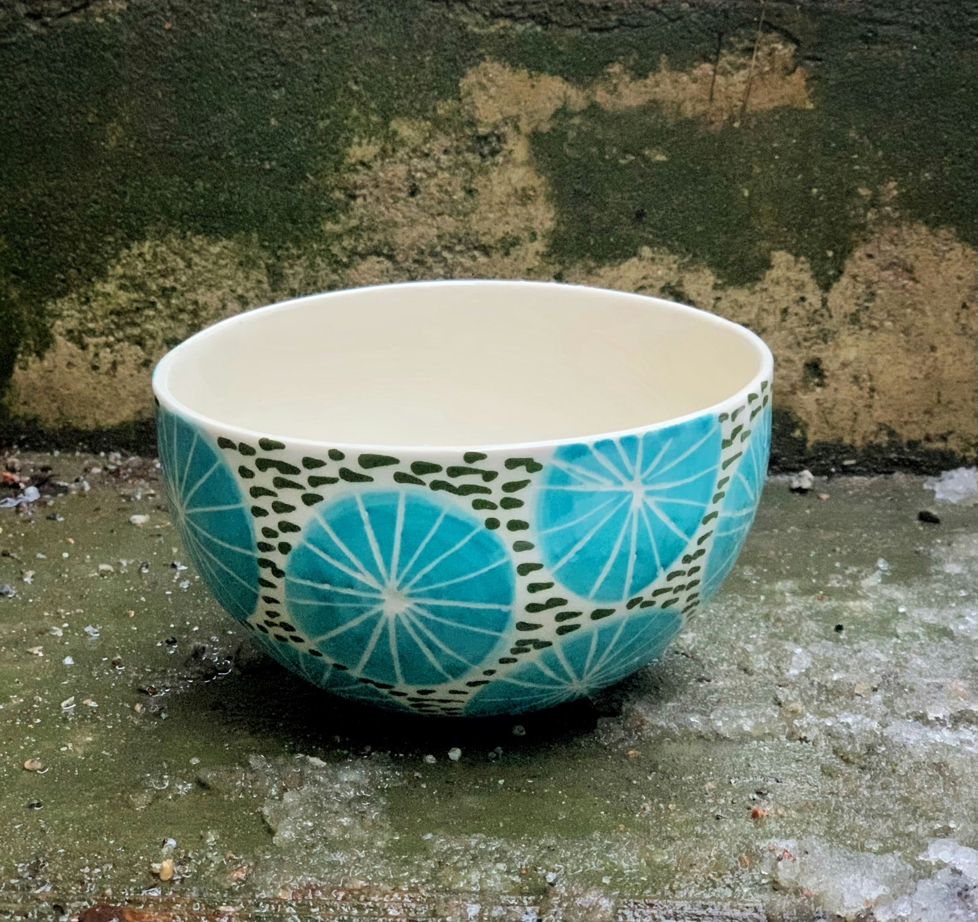 Skål turkos/grön - Anna Broström Ceramics