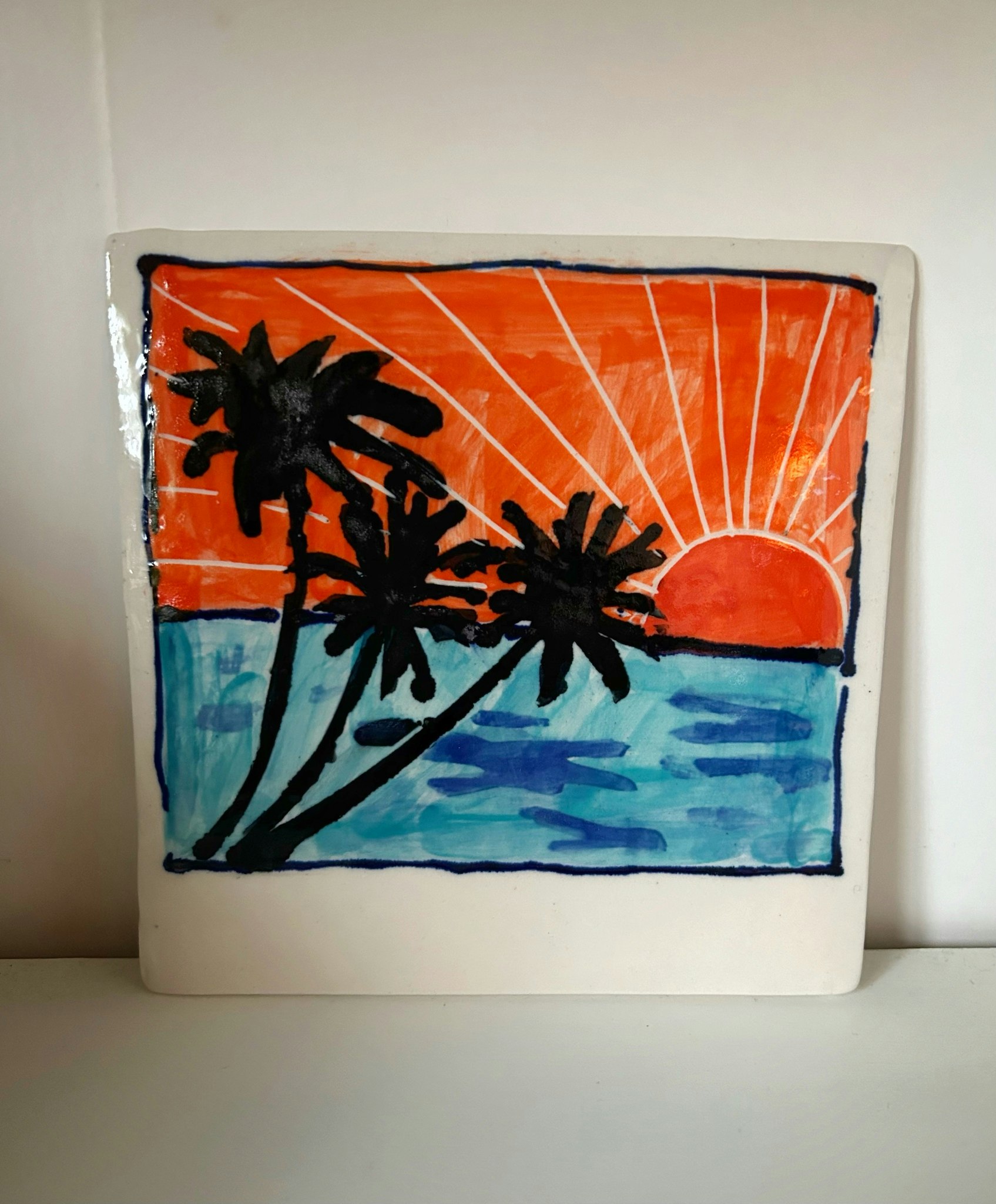 Kakelbild solnedgång