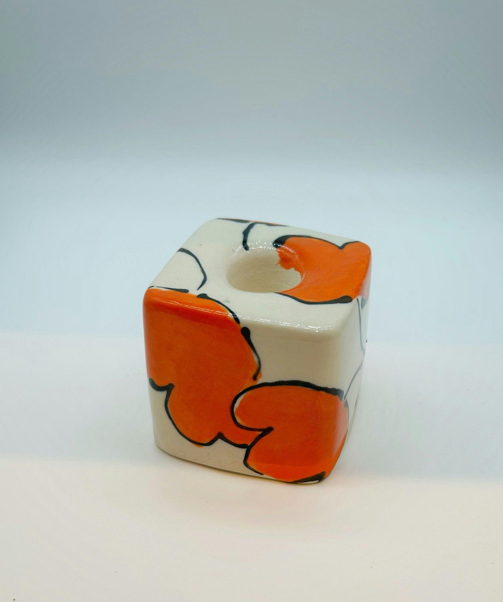 Ljusstake orange löv