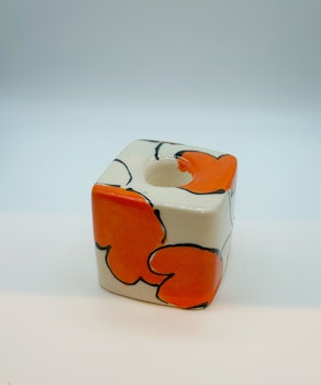 Ljusstake orange löv