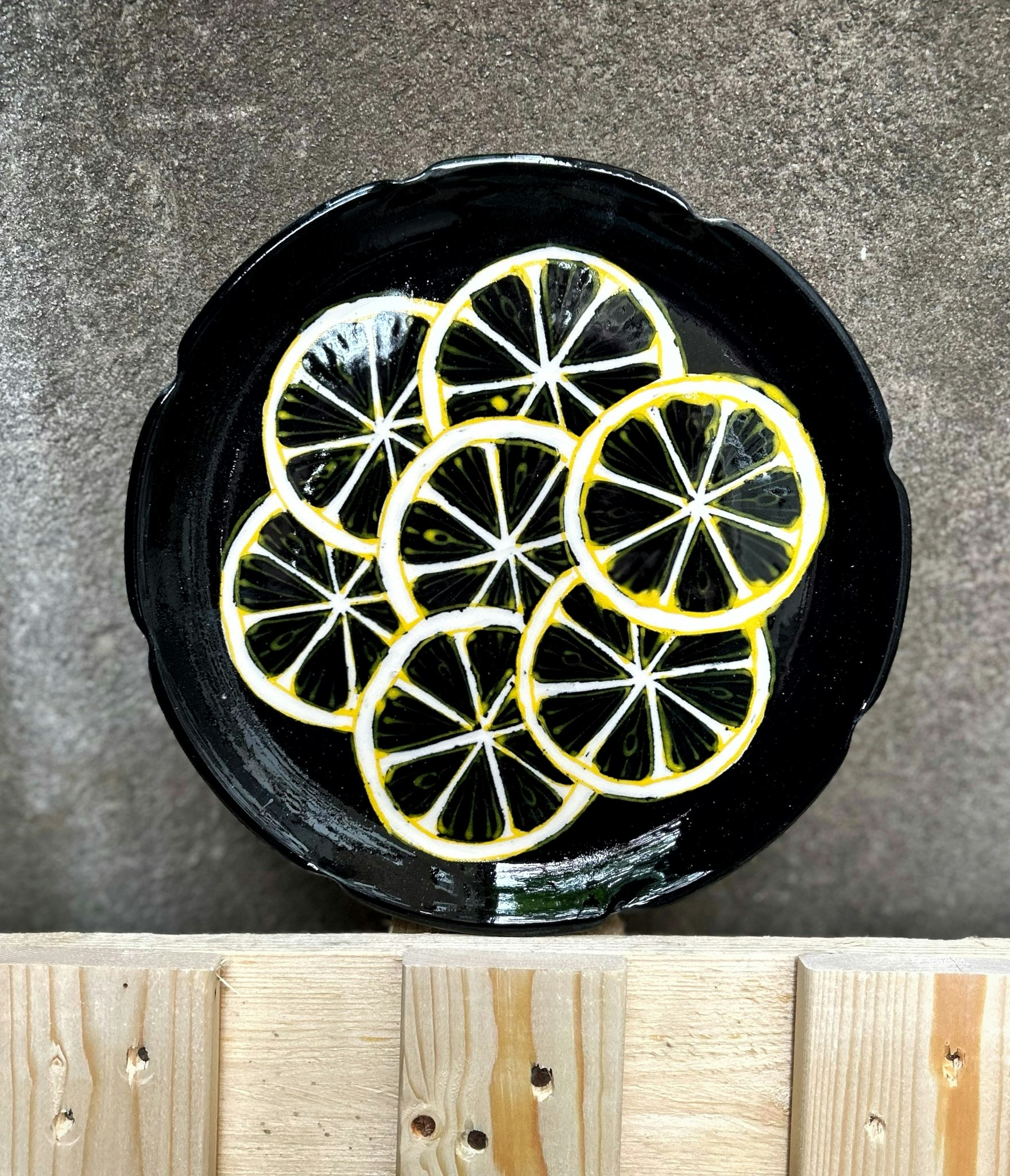 Mattallrik citrus svart