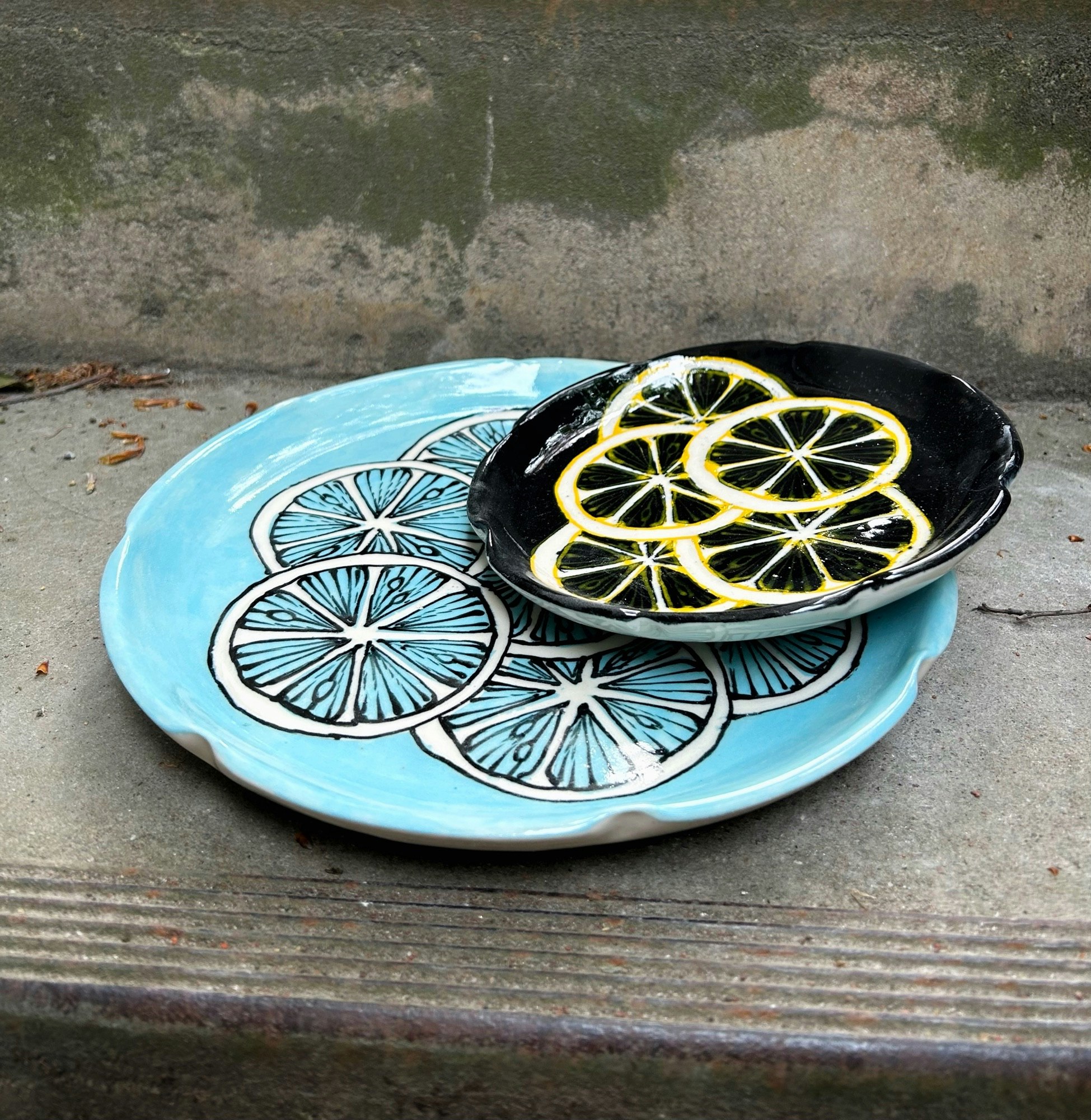 Mattallrik turkos citrus