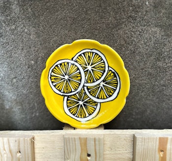 Assiett citrus gul