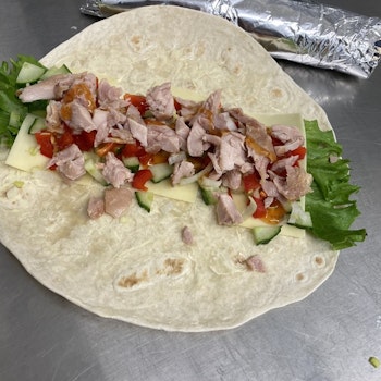 Sweet chili chicken wrap