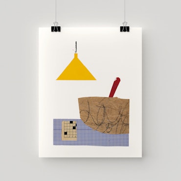Gul lampa - print