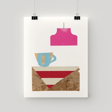 Rosa lampa - print