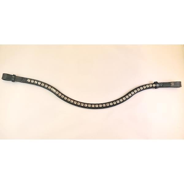 Döbert Pannband färg kristall/sten XL svart läder