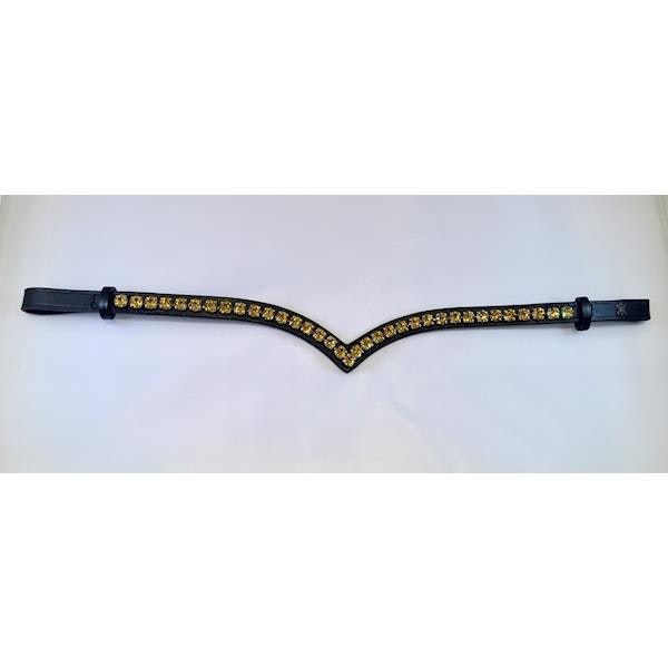Döbert Pannband färg light tapaz/sten XL svart läder