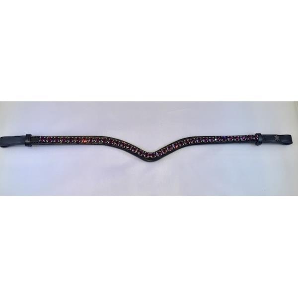 Döbert Pannband färg Amethyst/sten XL svart läder