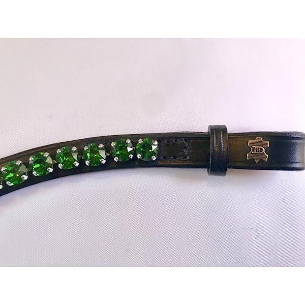 Döbert Pannband färg fern green/sten XL läder svart