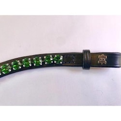 Döbert Pannband färg fern green/sten XL läder svart
