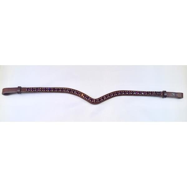 Döbert Pannband färg Amethyst/sten XL brunt läder