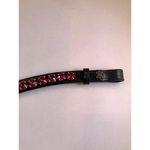 Döbert Pannband färg fuchsia/sten XL svart läder