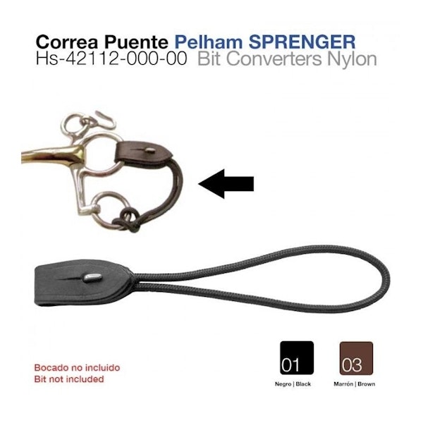 Sprenger pelhamdelta nylon svart
