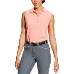 Ariat Prix sleeveless polo peach twig XS