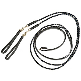 Lippo Gramantygel i svart läder med rep