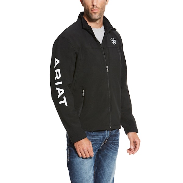 Ariat Herr Nya Team Softshell jacka svart vind & vattentålig.