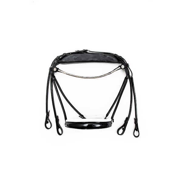 Finesse Kandar bridle Svart/Vit lack