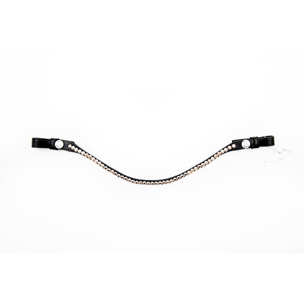 Finesse pannband svart swarovski sten rose