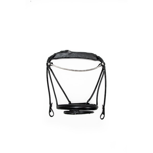 Finesse Träns bridle svart , svart/brun nosgrimma