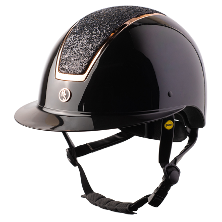 Hansbo Glossy golden chrome glitter Mips svart