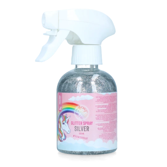 Lucky Horse Unicorn glitter spray silver,guld,rosa,grön. 250ml