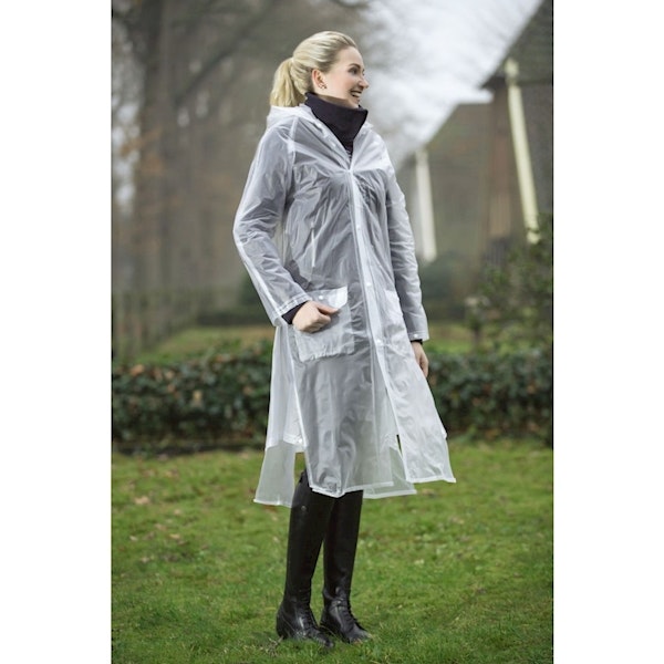 HKM Regnkappa transparent XS-XXL