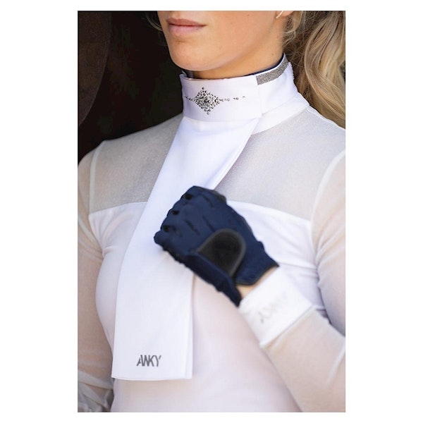 Anky Plastrong Tie Luminous vitt/navy Vuxen M