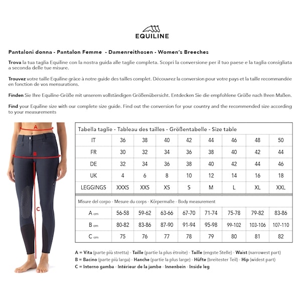 Equiline Curtef ridbyxa full grip svart
