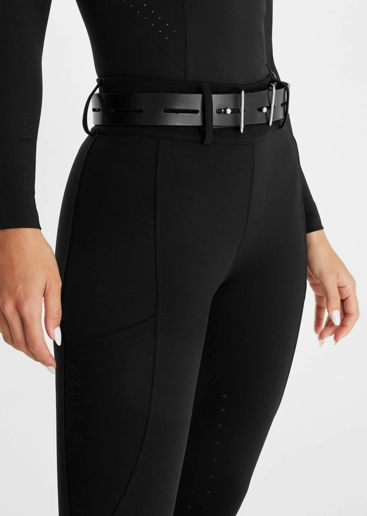 Aztec Diamond Compression Breeches Vinter Full Seat svart