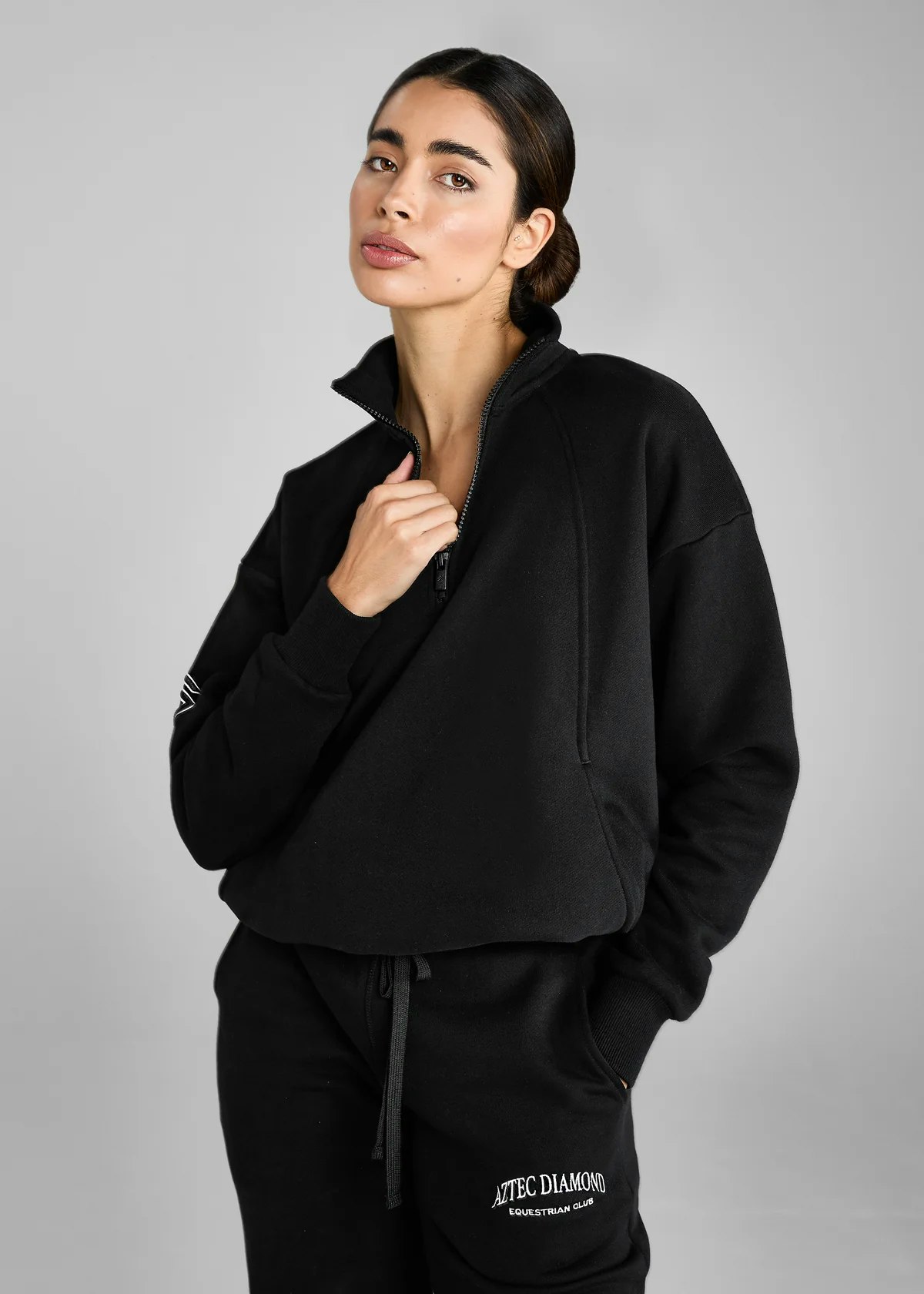 Aztec Diamond EQ club half zip sweater svart