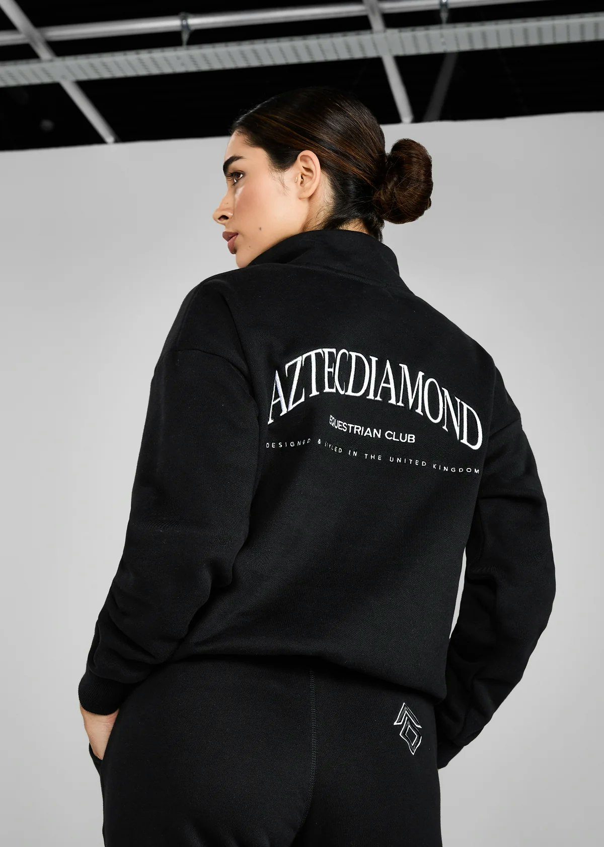 Aztec Diamond EQ club half zip sweater svart