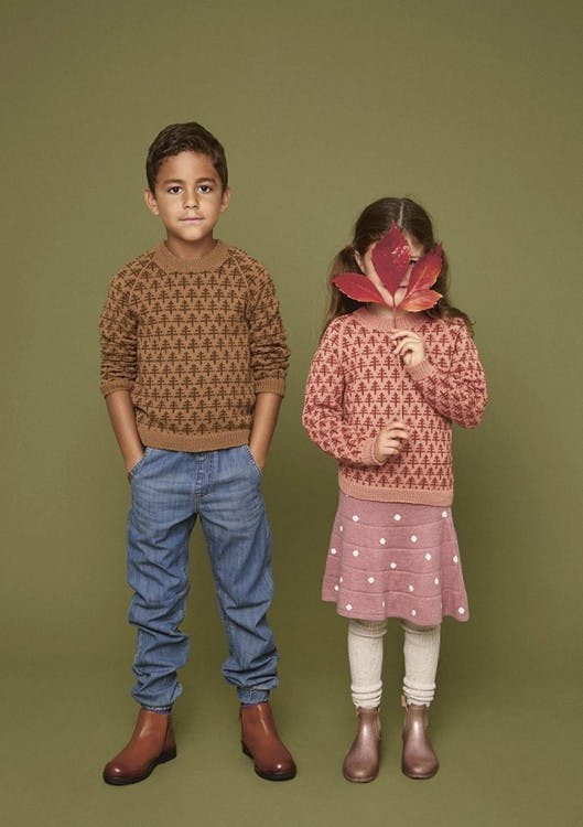 Cecilie Skog #3-1 Trær genser til barn