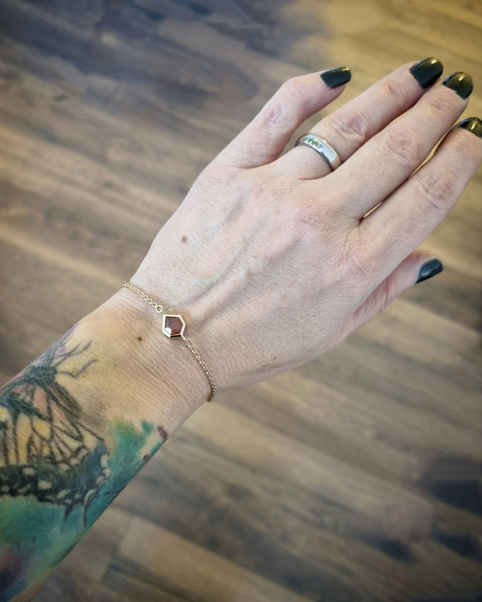 Copper Leaf - 18K Safirarmband