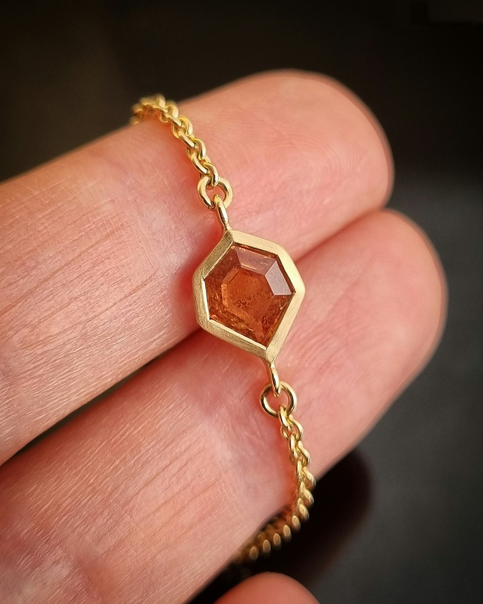 Copper Leaf - 18K Safirarmband