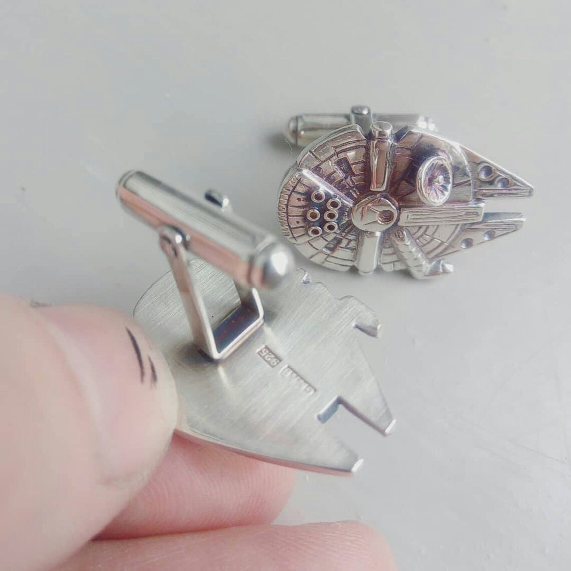Millennium falcon inspired cufflinks