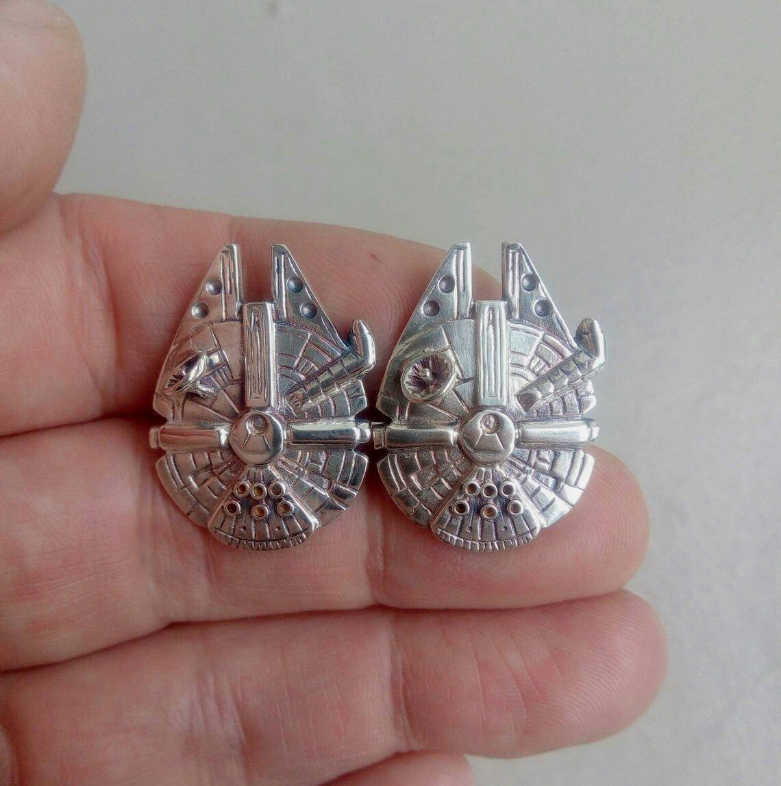 Millennium falcon inspired cufflinks
