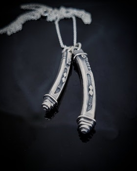 Inspired by Ahsoka Tanos's Lightsabers - fan art silver jewelry