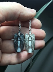 Weeping Angel silver necklace