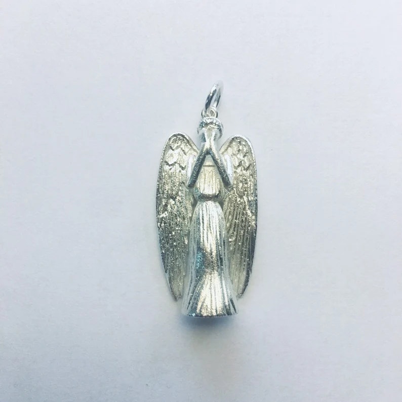 Weeping Angel silver necklace