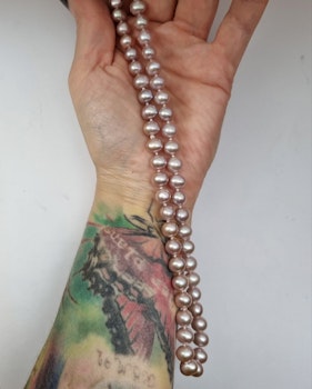 Askrosa collier sötvattenspärlor 46 cm