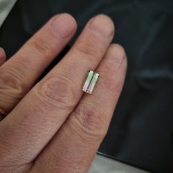 Vattenmelonturmalin 2,11 ct smaragdslipad - 'made by order'