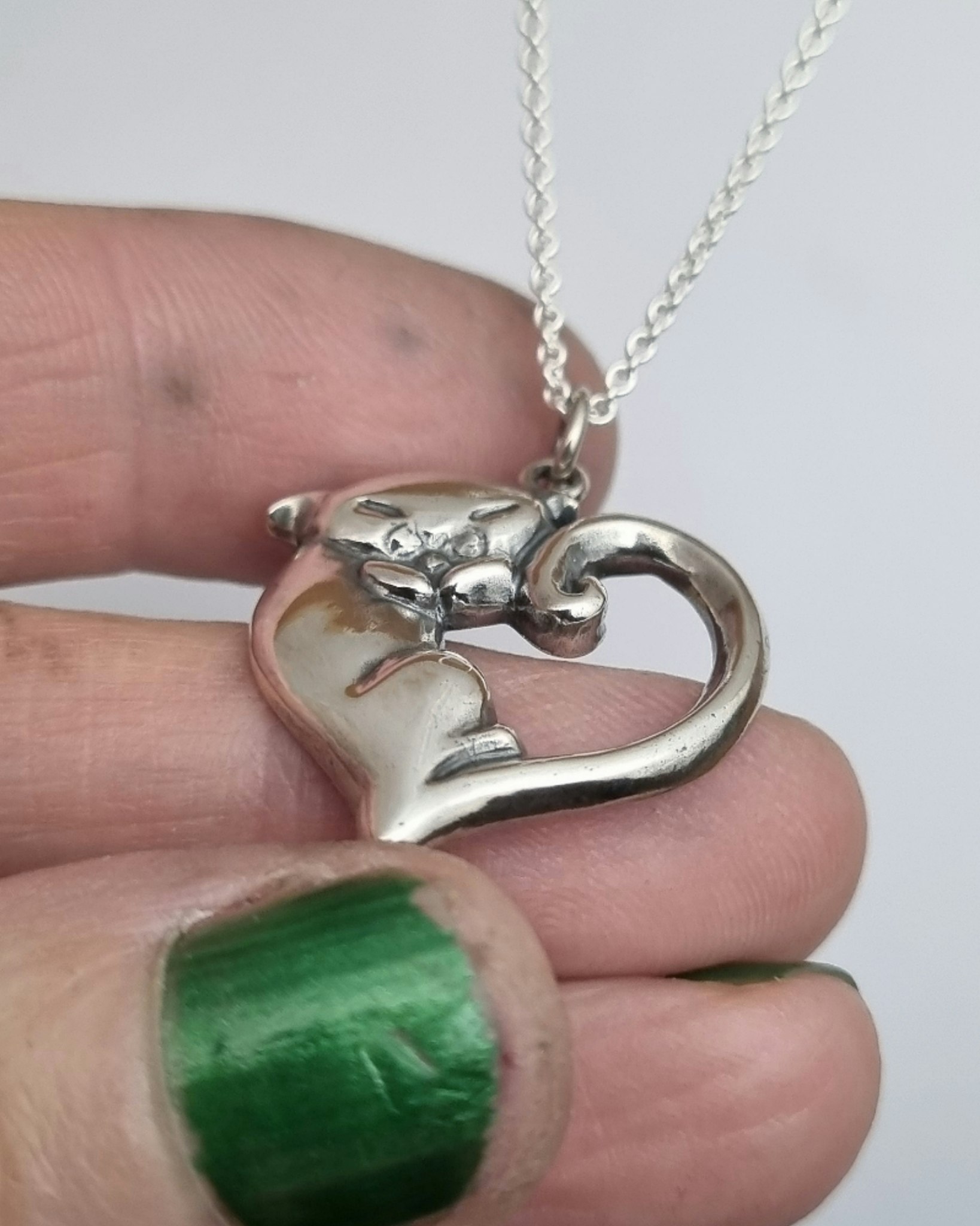 Lovecat - hängsmycke i silver