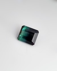 Turmalin 3,98 ct bicolour teal & svart - 'made by order'