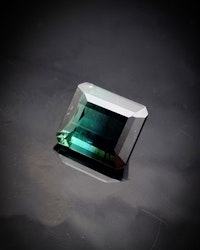Turmalin 3,98 ct bicolour teal & svart - 'made by order'