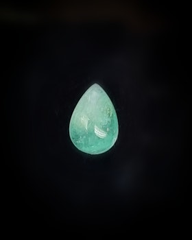 Neongrön Beryll 1,54 ct päron - 'made by order'